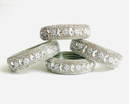 "Diamond Dazzle" Stackable Crystal Bangles