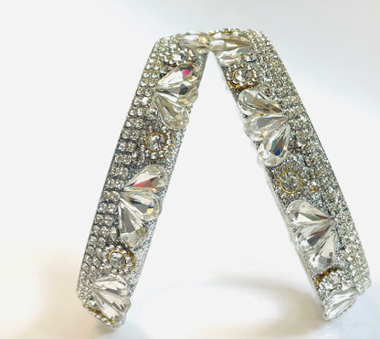 Sparkling Crystal Embellished Bangles & Headband Set - Bridal & Occasion Jewelry
