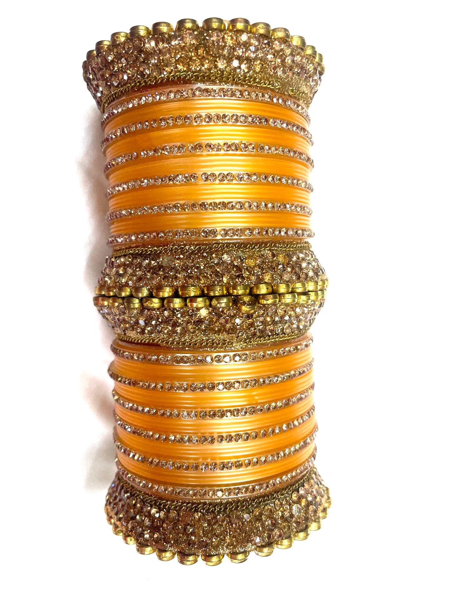 Bridal Gold-Plated Chura Bangles Set – Traditional Punjabi Wedding Bangle Set